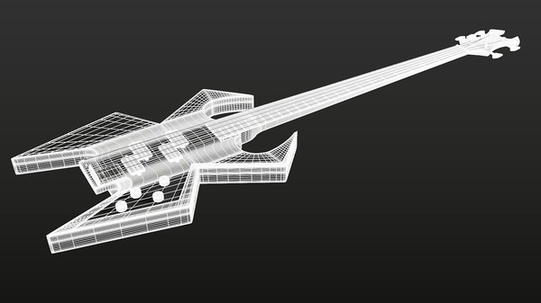 3ds bc rich bass guitar - Bc Rich bass guitar by TotexArtz